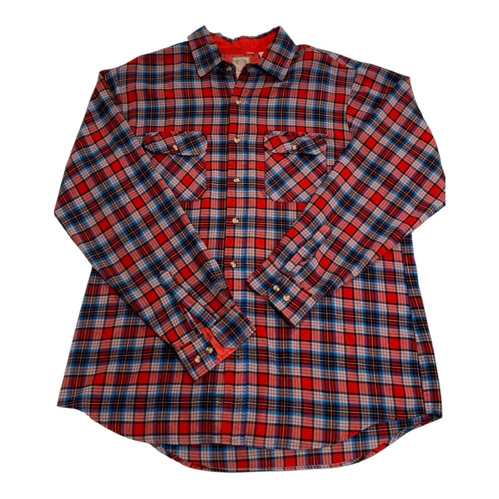 Outdoor Exchange Blue Red White Flannel / Like New - Size XL/T